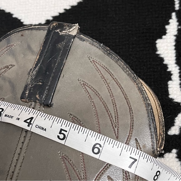 ACME Vintage Grey Leather Western Cowboy Boots Style 8856 Size 9 - Picture 13 of 14